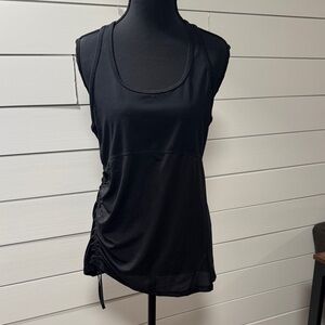 Fabletics Womens Cashel Curved Cinch Tank Top in Black NWT size M